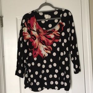 Top from Chico’s Size 3, black and white